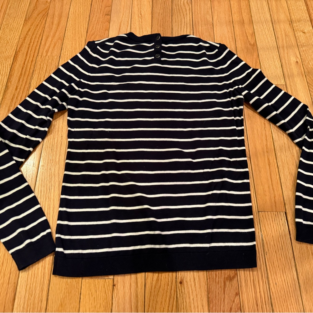 Striped Sweater  Corgi Design w Union Jack Bow tie London British travel Royal - Picture 4 of 6